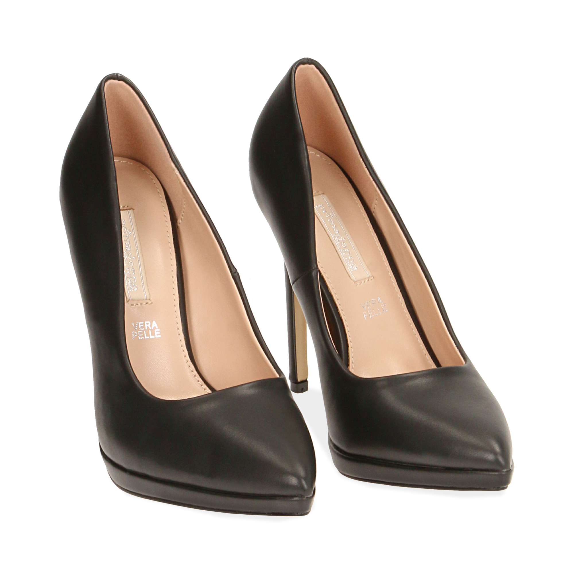 scarpe decolleté nere con plateau