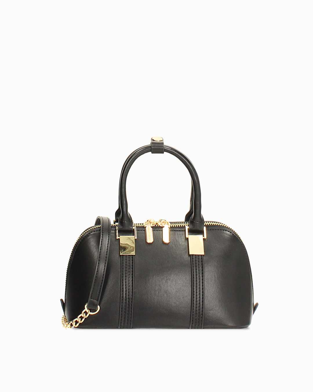 Mini bag nera con tracolla removibile