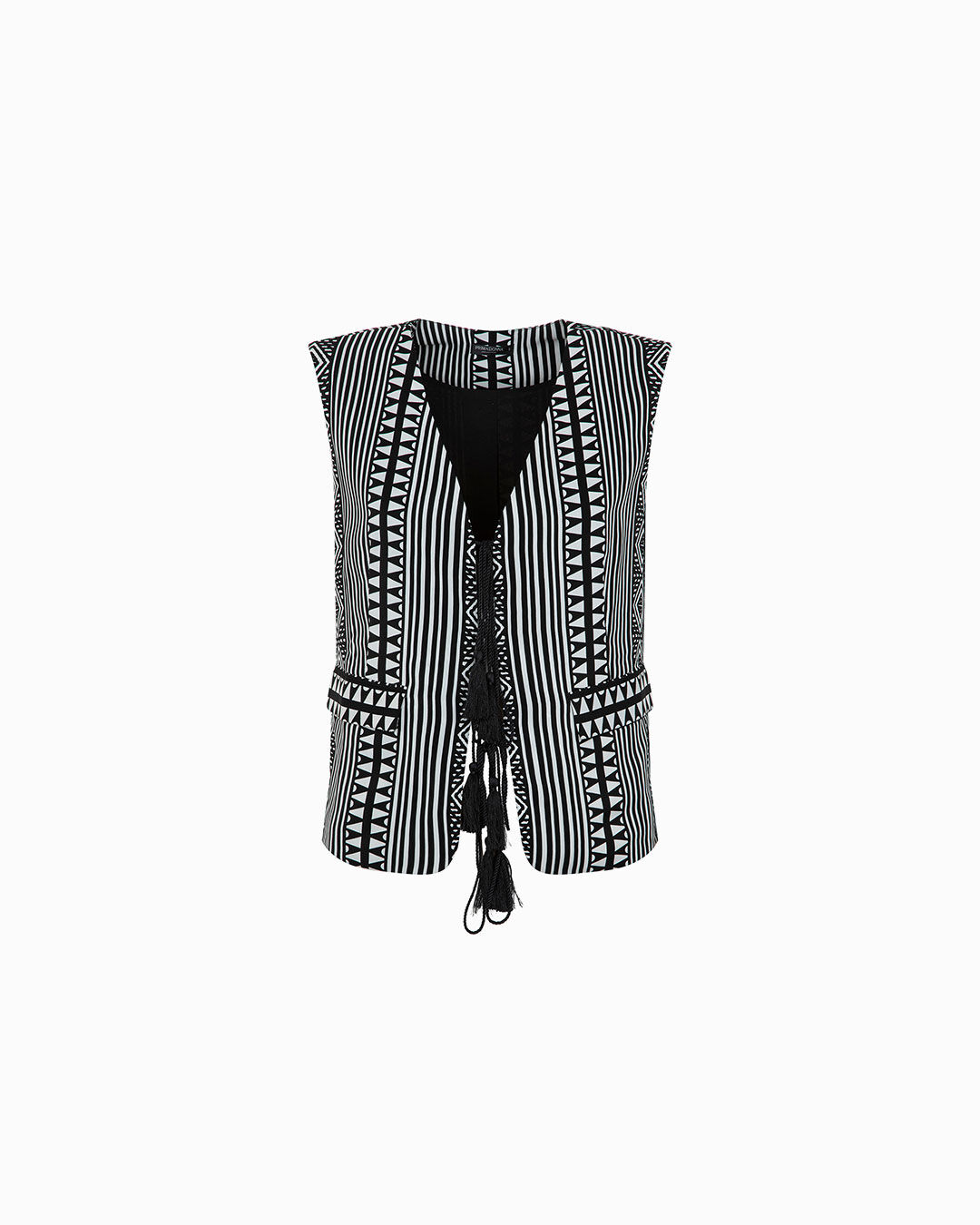 Gilet bianco-nero urban chic