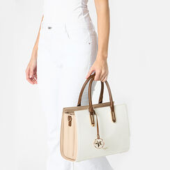 Sac à main femme blanc, Primadonna, 255701050EPBIANUNI, 002a