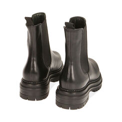 Chelsea boots neri in pelle, tacco 4 cm , Primadonna, 18L920011PENERO037, 004 preview