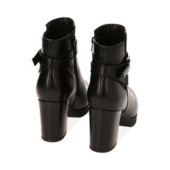 Stivaletti neri in pelle, tacco 7,5 cm, Primadonna, 22L925002PENERO040, 003 preview