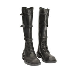 Anfibi alti in pelle neri, Primadonna, 241015002PENERO035, 002a