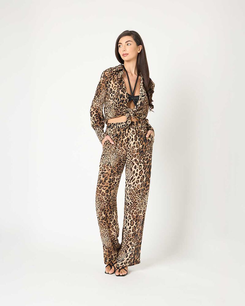 Camicia donna leopardata image number null