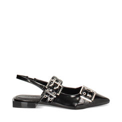 Ballerine slingback nere, 244934612ABNERO037, 001a