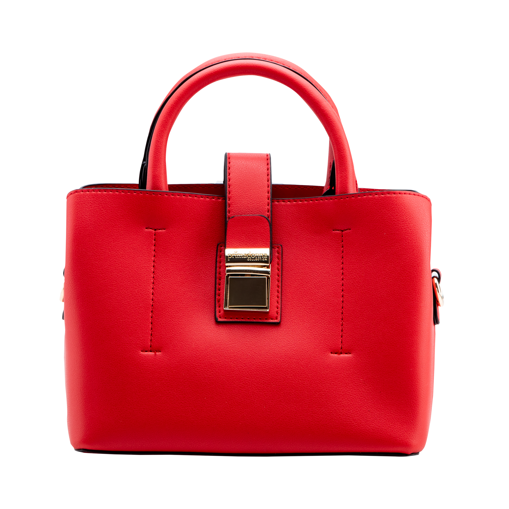 GRETA - mini bag in pelle rossa con manici a catena - Laura Di Maggio