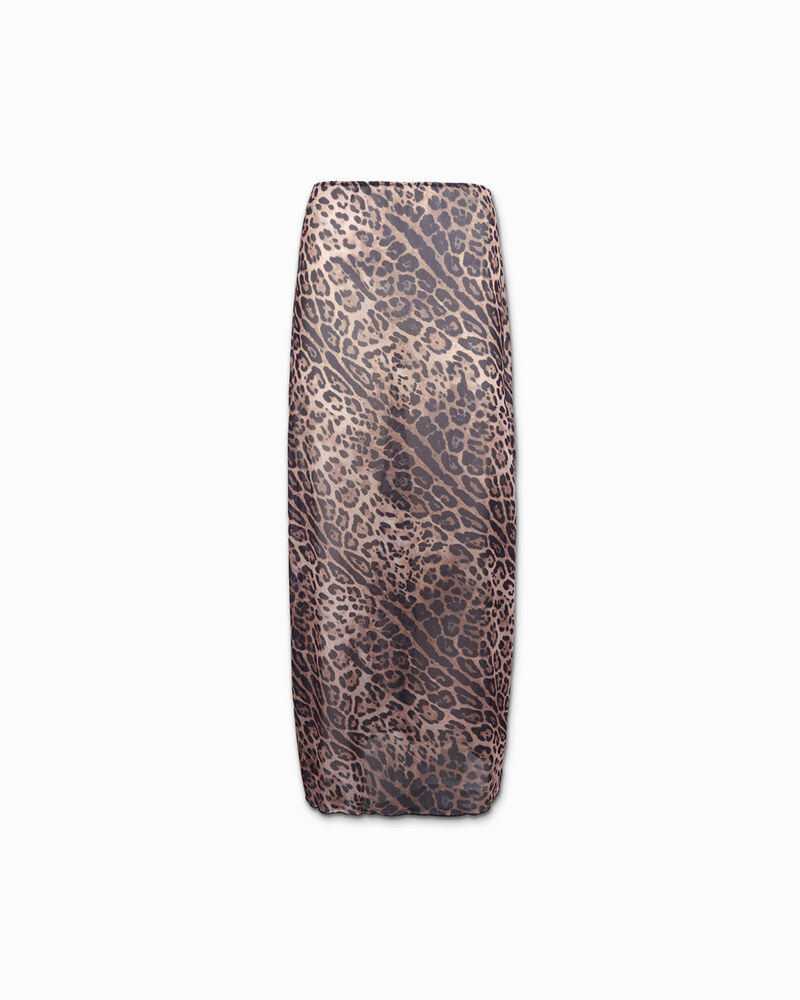 Cubrecostume mujer leopardo marr&oacute;n de tela image number null