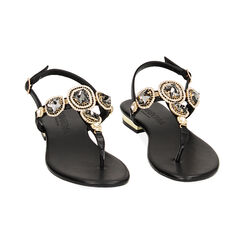 Sandali bassi neri gioiello, Ultime occasioni, 234909932EPNERO038, 002 preview