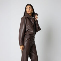 Giubbotto in testa di moro con dettagli trendy, Primadonna, 266541206EPMOROM, 001a