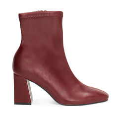Bottines bordeaux avec talon de 7,5 cm, Primadonna, 264943701EPBORD035, 001a