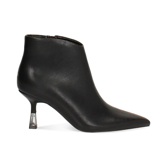 Bottines noires avec talon de 7,5 cm pour femme, Primadonna, 264911701EPNERO035