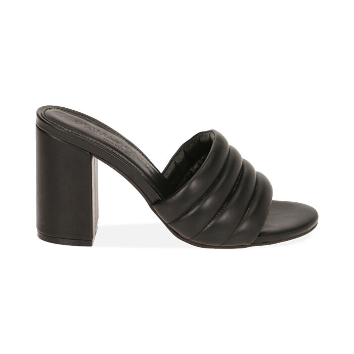 Mules noires a talon discount