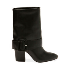 Ankle boots neri, tacco 8,5 cm , SPECIAL WEEK, 182183406EPNERO036, 001a