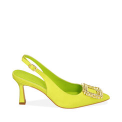 Décolleté slingback cedro in raso, tacco 7,5 cm, Primadonna, 214903217RSCEDR036, 001a