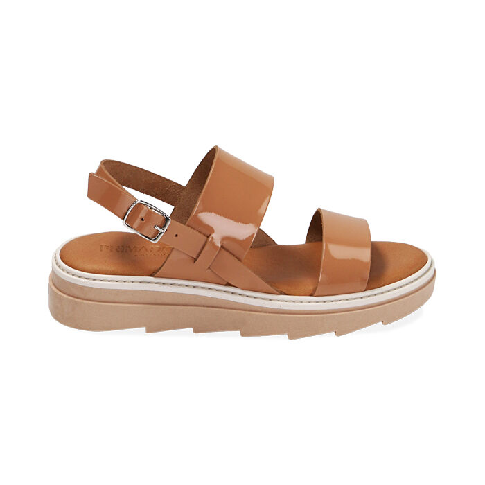 Sandali nude in pelle vernice, Primadonna, 214304549VFNUDE035