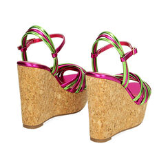 Compensées fuchsia en laminé, Primadonna, 232721722LMFUCS038, 003 preview