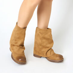 Tronchetto biker da donna cognac, Primadonna, 253039825MFCOGN036, 002 preview