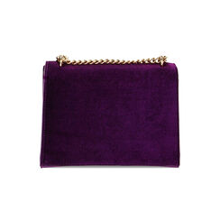 Borsa a tracolla viola in velluto, Primadonna, 225123167VLVIOLUNI, 003 preview