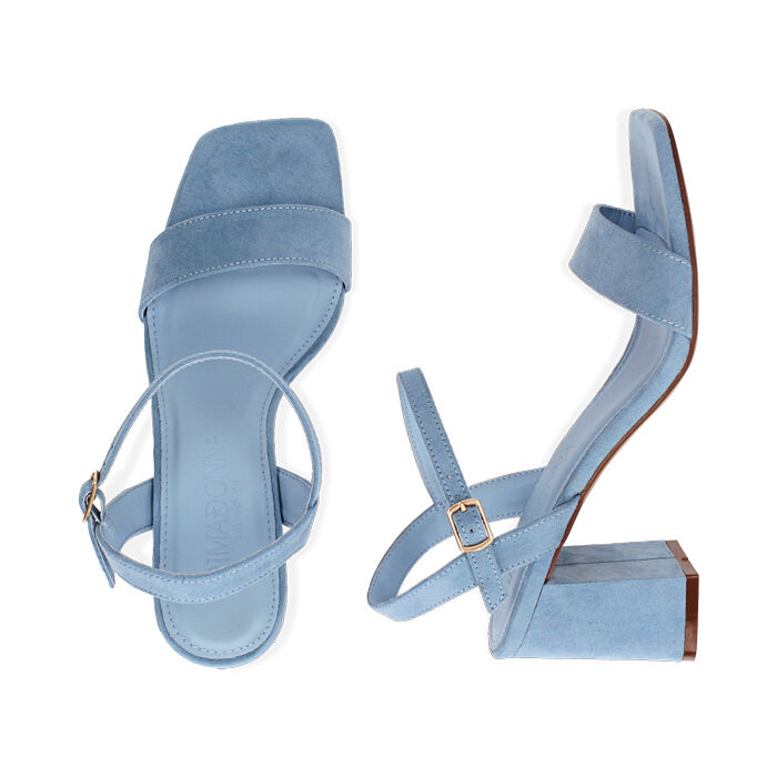 Sandale a talon bleu ciel hotsell