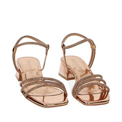 Sandales à talons rose-or miroir avec pierres, Primadonna, 234911225SRRAOR036, 002a