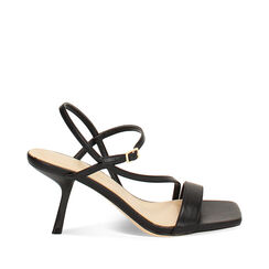 Sandalia con tacón mujer negro moderno, Primadonna, 252137807EPNERO035, 001a