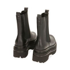 Chelsea boots neri, tacco 7 cm , Special Price, 187513302EPNERO039, 004 preview