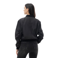 Giubbino nero in tessuto, 24Z810217TSNEROL, 002a