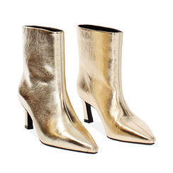 Tronchetto oro laminato, tacco 6,5 cm, Primadonna, 242734203LMOROG036, 002a