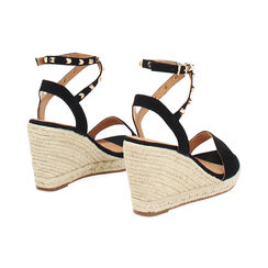 Zeppe donna nere in canvas con braccialetto, Primadonna, 25G402081CANERO035, 004 preview