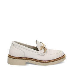 Mocassin crème en cuir neutre, Primadonna, 23L625103PEPANN039, 001a