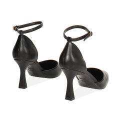 Décolleté open shank nere con tacco di 7,6 cm da donna, Primadonna, 264902519EPNERO035, 003 preview