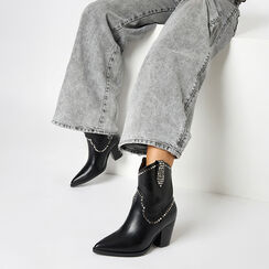 Bottines noires à talon de 7,2 cm pour chaque occasion, Primadonna, 262734615EPNERO035, 002a