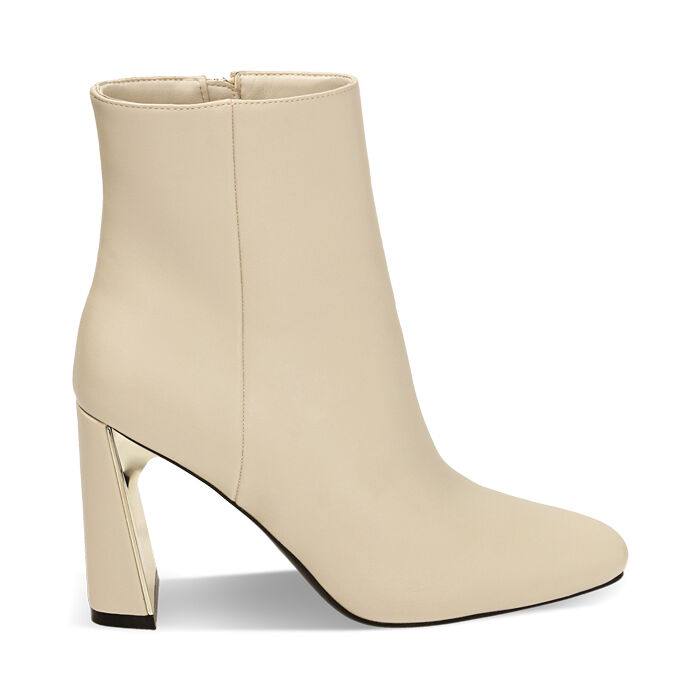 Stivaletti donna panna tacco gold 9 cm Primadonna Collection