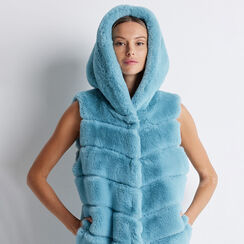 Cappotto smanicato celeste, Primadonna, 22B420543FUCELEM, 005 preview