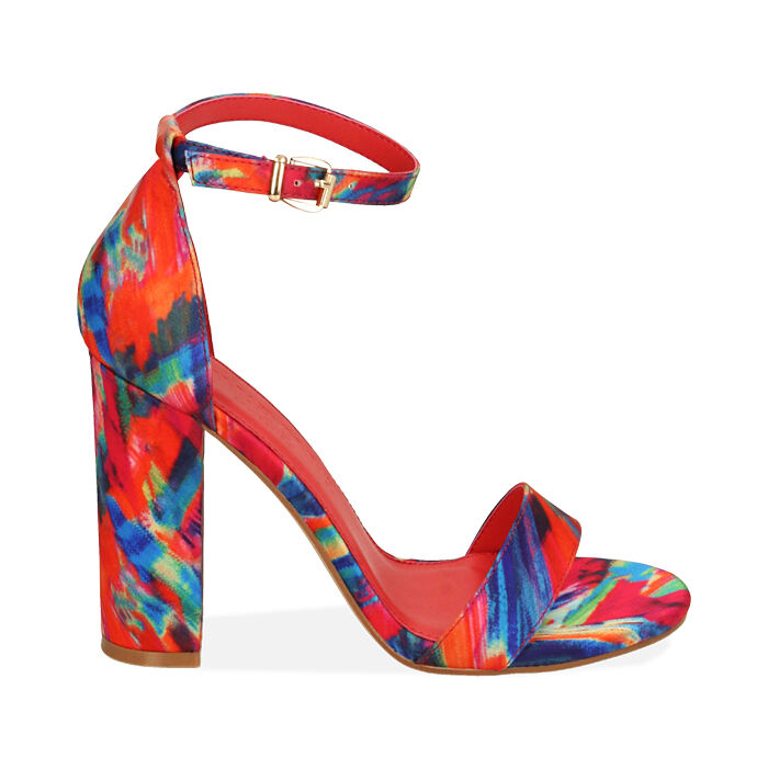 Sandali donna multicolor tie dye tacco 10 5 cm Primadonna