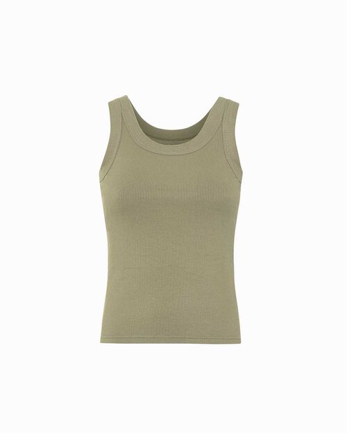 Canotta verde con dettagli chic, GREEN