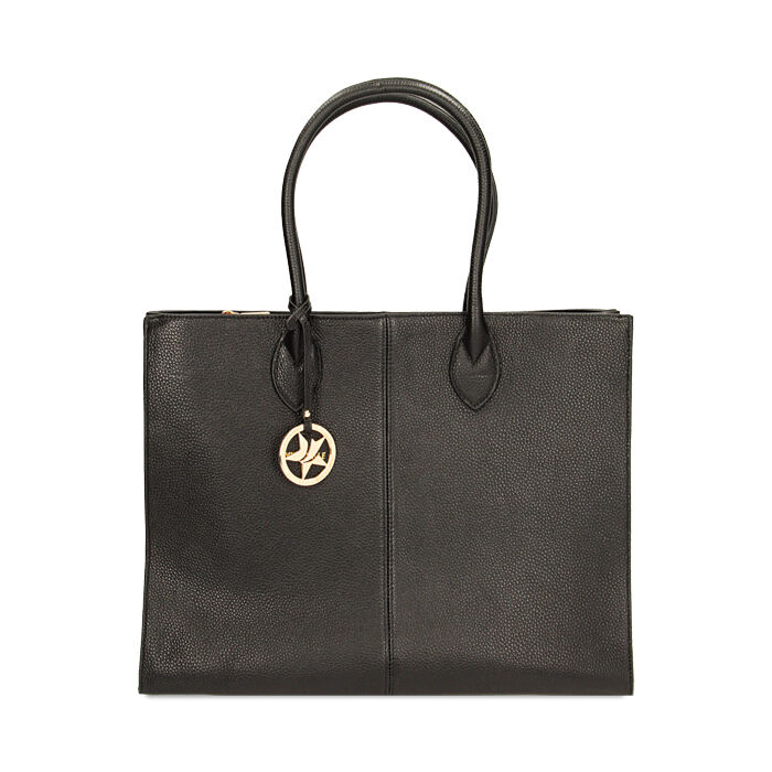 Borsa a spalla nera in pelle, Primadonna, 22U309908PENEROUNI