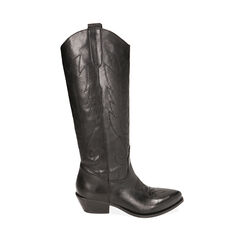 Tejanos de cuero, tacòn 5,5 cm, 21B814103PENERO039, 001a
