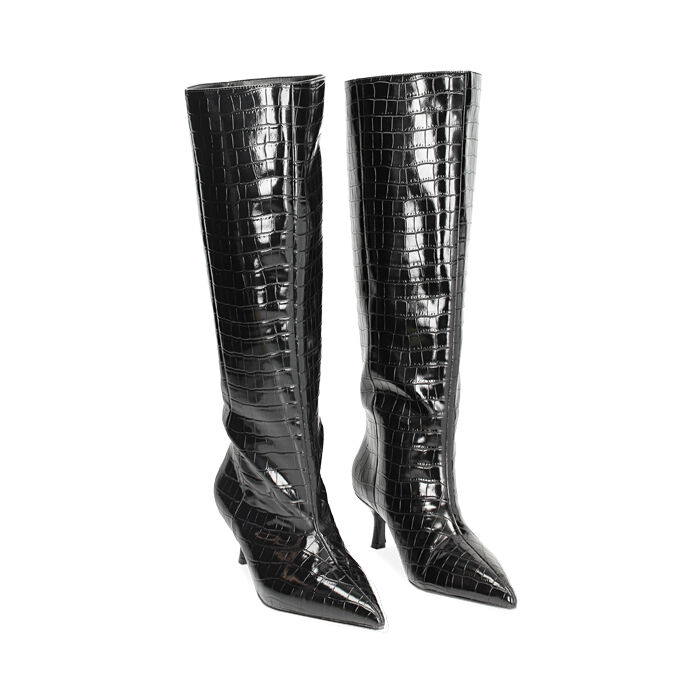 Botte noire avec tige haute