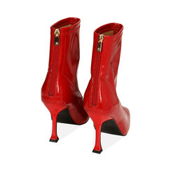 Ankle boots rossi in naplack, tacco 9,5 cm , Primadonna, 202134904NPROSS035, 003 preview