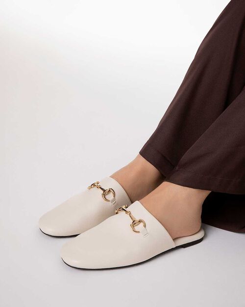 Zueco crema estilo minimalista, CREAM