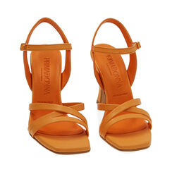 Sandali arancio con punta quadra, tacco 10 cm , Primadonna, 19M824115EPARAN036, 002 preview