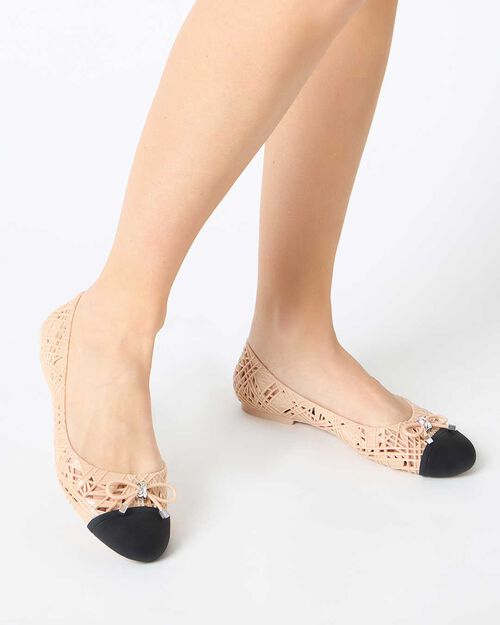 Sandali mare donna beige neri in PVC, MULTI COLOR