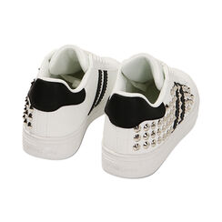 Sneakers bianco con borchie, Primadonna, 222623012EPBIAN035, 003 preview