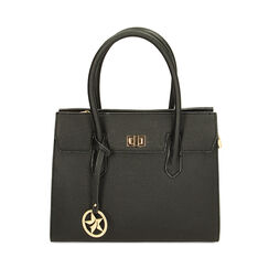 Borsa a mano nera quadrata, Primadonna, 225702482EPNEROUNI, 001 preview