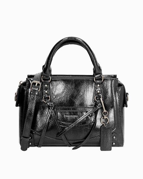 Mini bag nera con tracolla removibile, BLACK