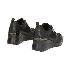 Zapatillas deportivas negras con tacón de 7 cm para un toque de estilo, Primadonna, 262850919EPNERO036, 003 preview