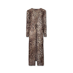 Vestido de playa para mujer estampado leopardo en tejido, Primadonna, 25C924270TSLEOPUNI, 001a