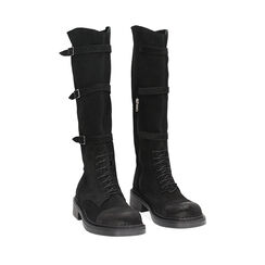 Anfibi alti in camoscio neri, Primadonna, 241015002CMNERO035, 002a