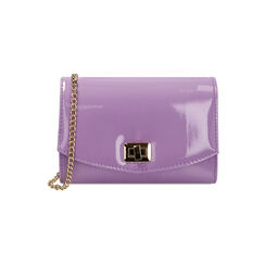 Borsa a tracolla lilla in vernice, Primadonna, 210200017VELILLUNI, 001 preview